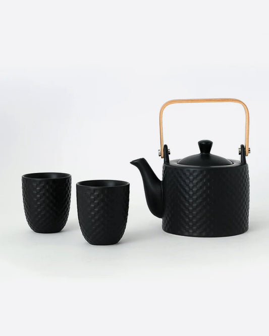 Modern Style Luxury Tea Set with Stand (1 Pot + 6 Cups)