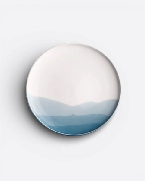 Nordic Fine Porcelain Dinnerware – Blue Gradient Bowls & Plates