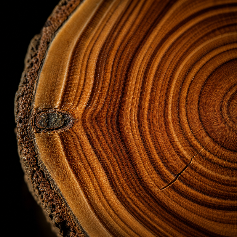 Wudy Kitchen - Acacia wood macro cross-section