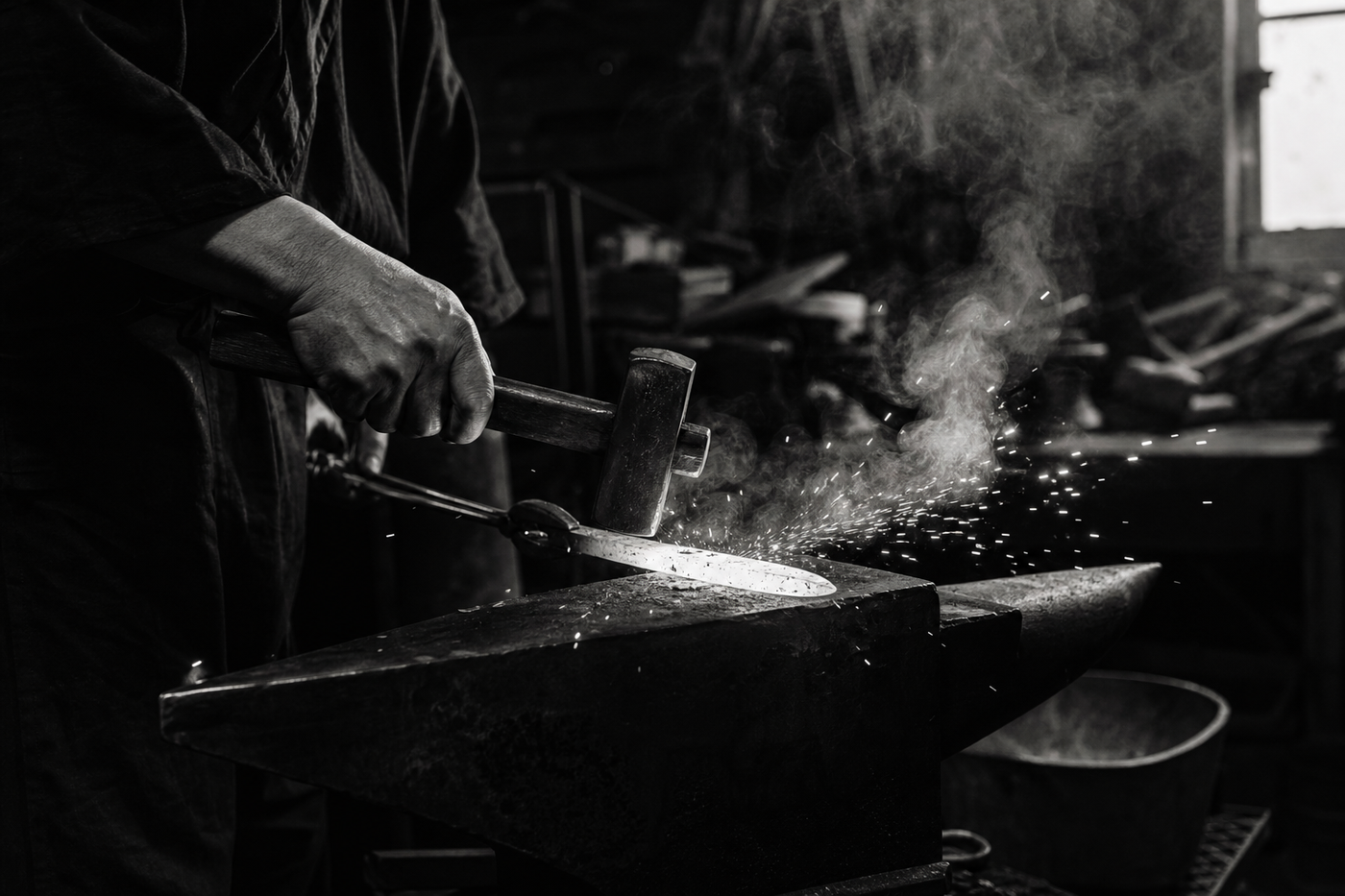 Knife steel detail