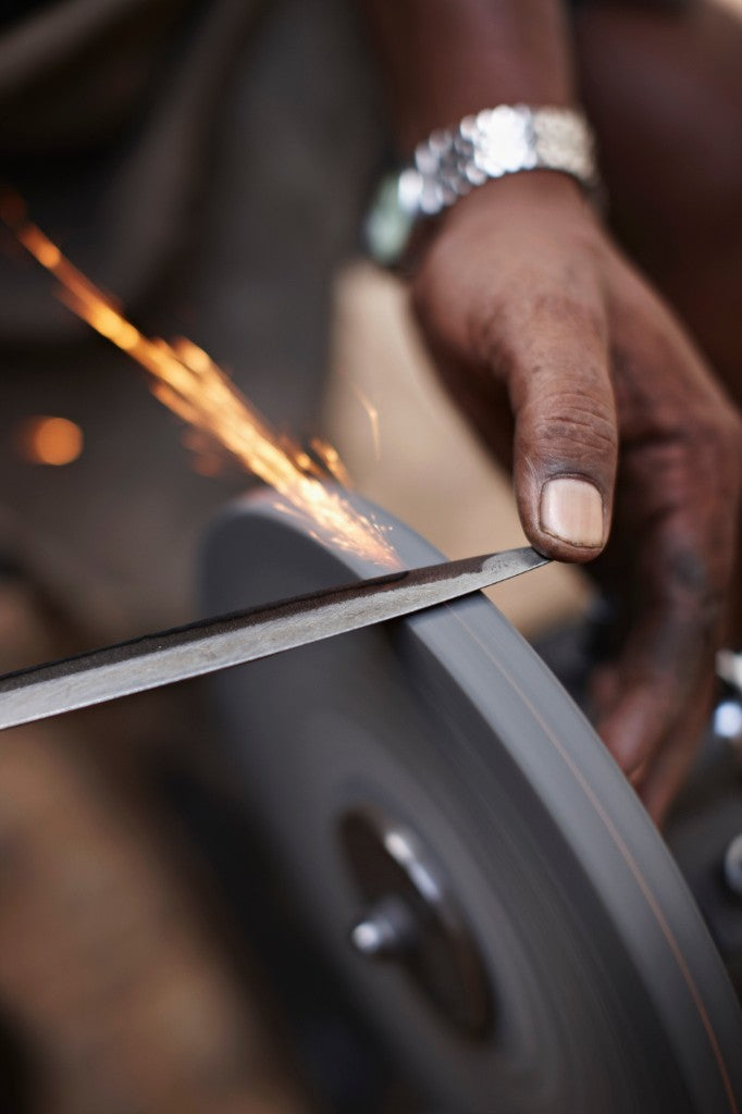 Knife craft — sharpening at the wheel